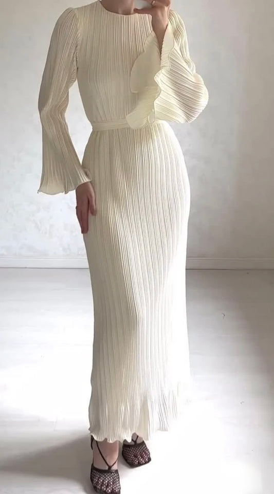Plissé Maxi Dress